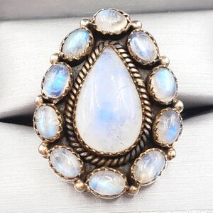 Sterling Silver Moonstone Statement Ring